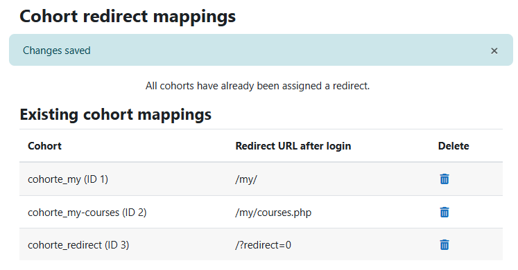 Redirect after login