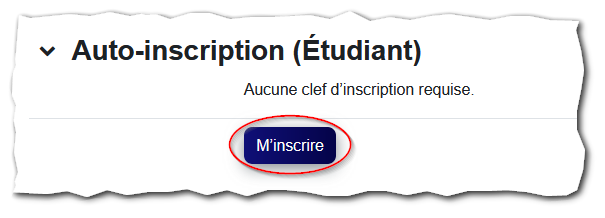 Dans les MOOC mutualisés, l'auto-inscription permet à l'utilisateur de rejoindre un espace disponible; ce type de ressource peut servir de point d'accès vers des contenus partagés.
