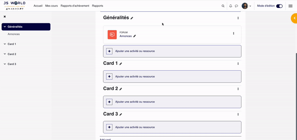 Renommer une section depuis son titre permet d'aligner l'index, la carte et le contenu réel du cours autour du même libellé pédagogique.