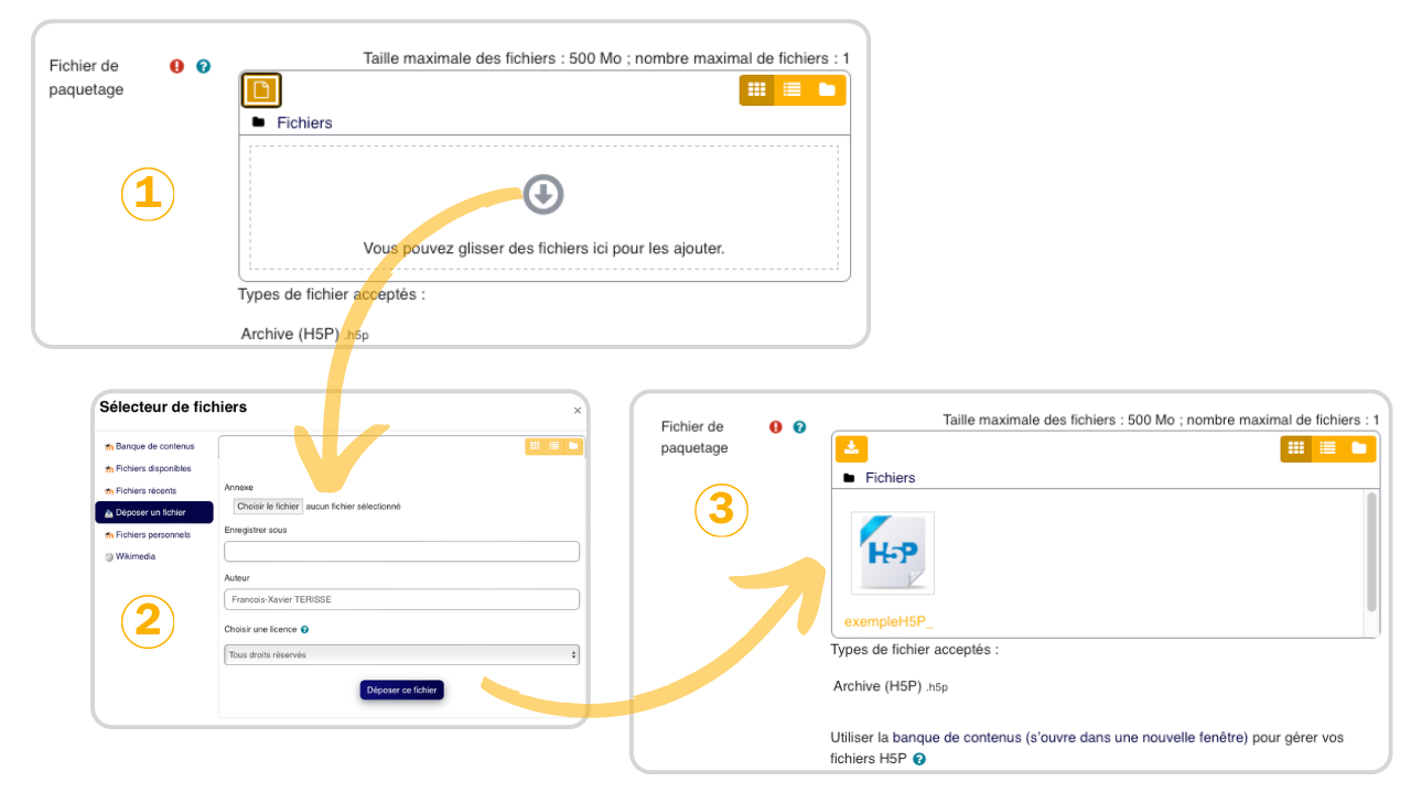 L'import d'un fichier H5P sert à réutiliser un contenu déjà produit, par exemple depuis Lumi ou une autre plateforme compatible.