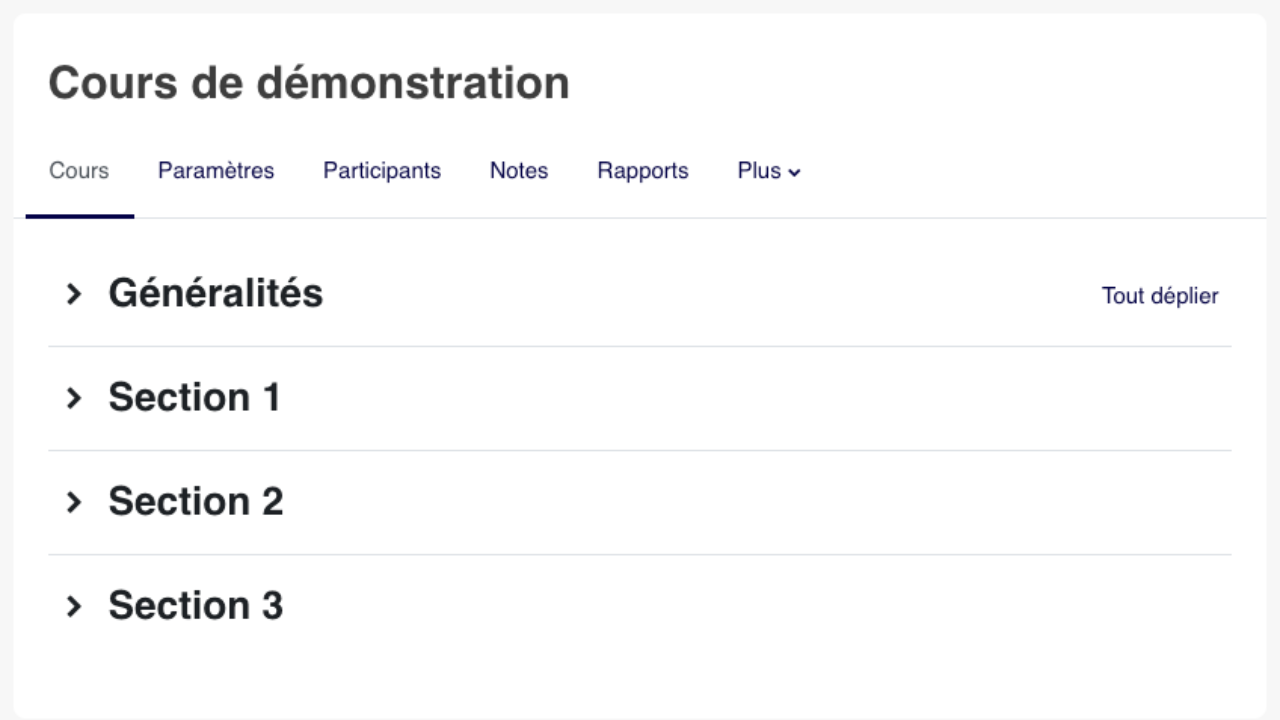 La catégorie rattache le cours au bon espace de classement; un mauvais placement peut rendre le cours difficile à retrouver ou à administrer.