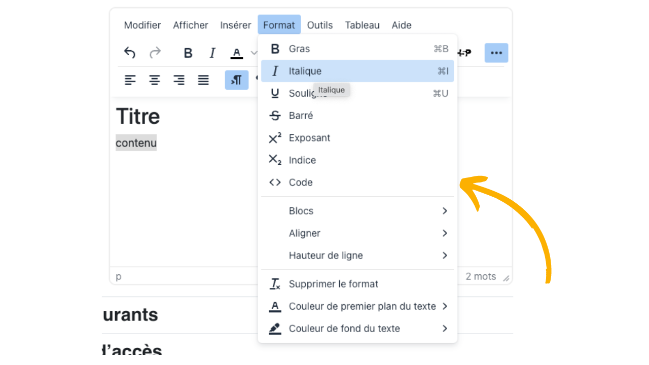 Le menu Média permet d'insérer une vidéo ou un contenu audiovisuel dans la page, sans sortir de l'éditeur Moodle.