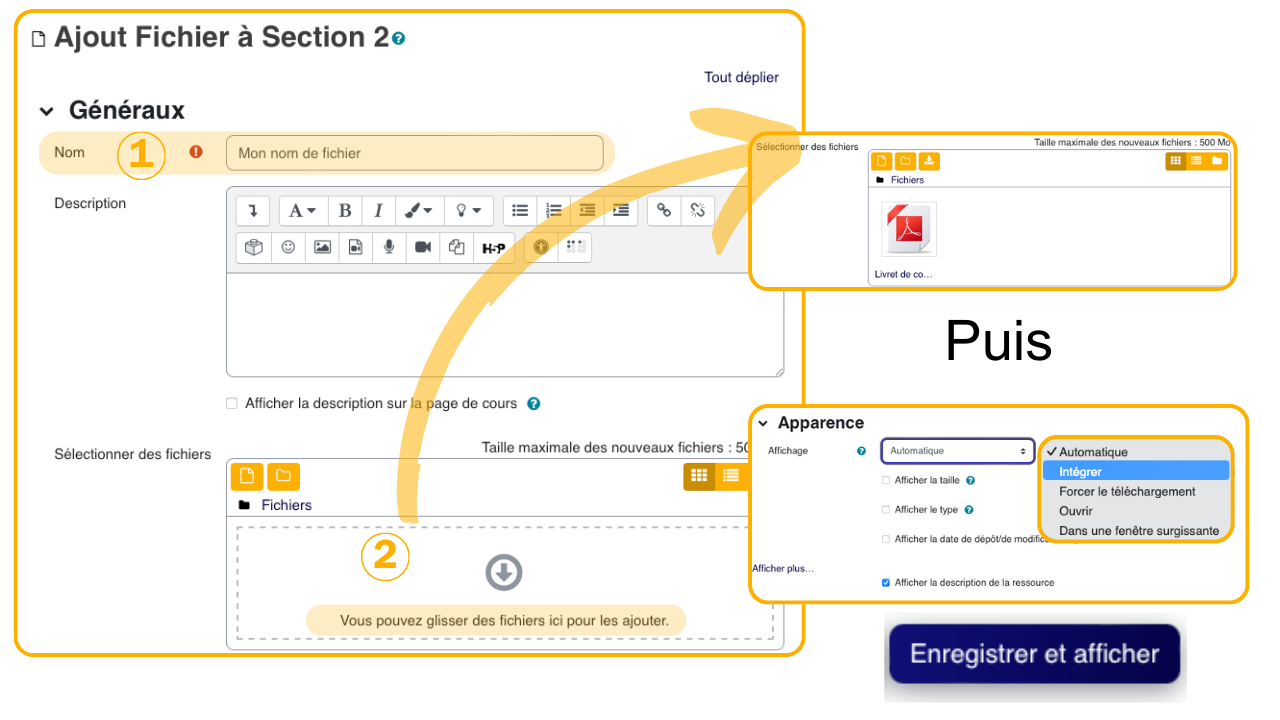 La ressource spécialisée se choisit depuis le catalogue lorsqu'un outil Moodle répond à un besoin plus ciblé qu'un fichier, un dossier ou une page.