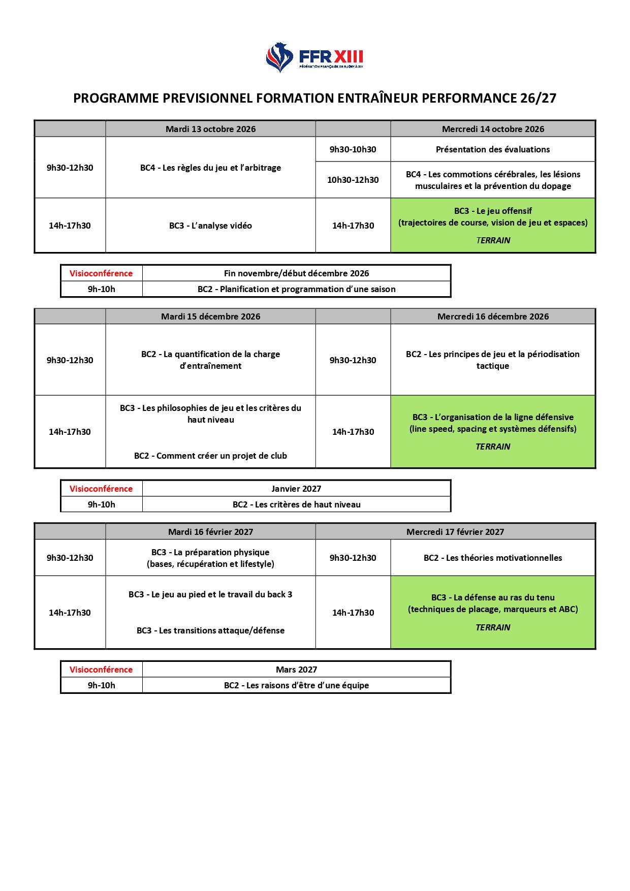 Programme EP