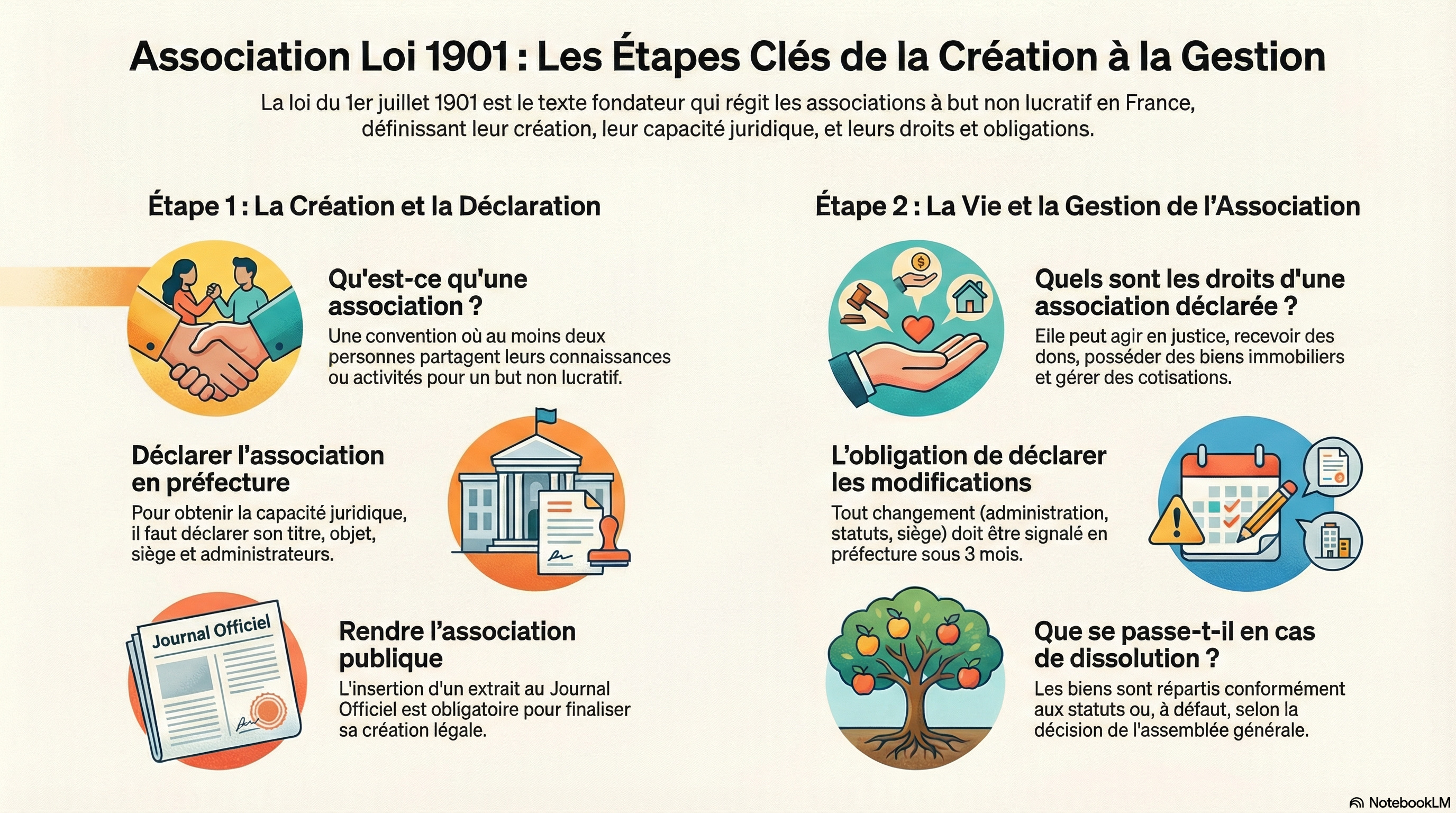 Les étapes de la création d'une associations Loi 1901