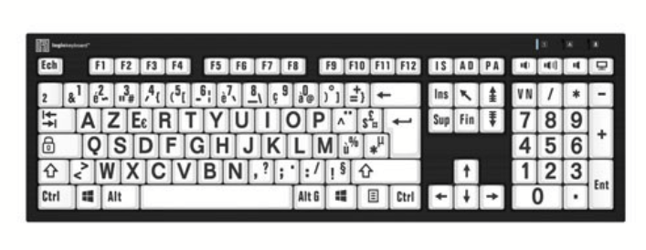 clavier avec touches agrandies